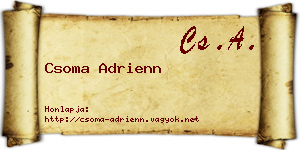 Csoma Adrienn névjegykártya